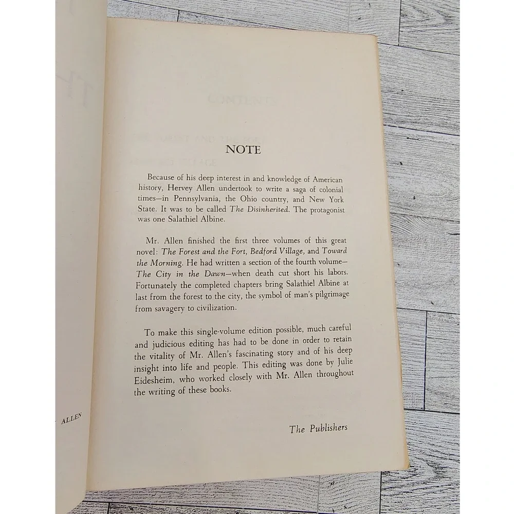 The City in the Dawn 1950 Hervey Allen‎ HC Rinehart Vtg Colonial Frontier Epic